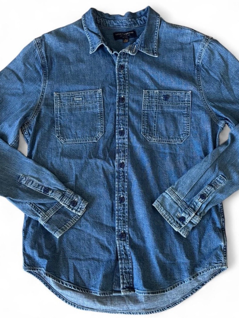 Lucky Brand Men's Denim Button-Down Shirt